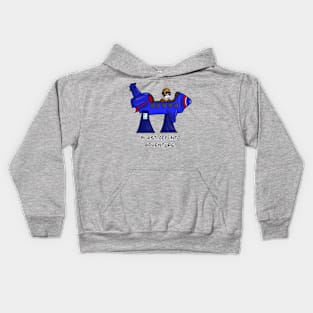 Rocket cat blast off Kids Hoodie